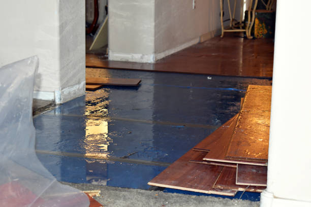 Professional Water Damage Restoration technician working in Hope, NJ